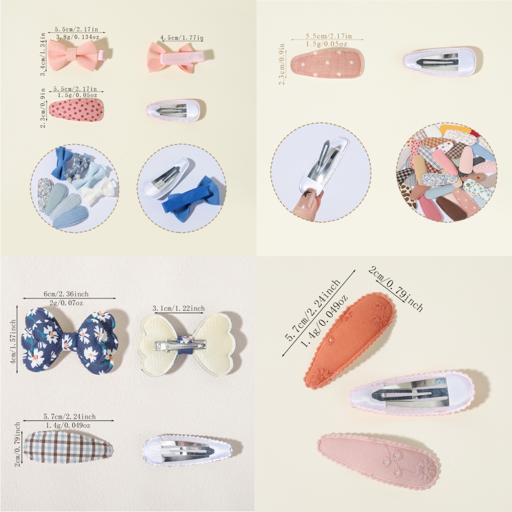 16PCS/Set Fabric Printed Bow C - Hair Care Gift Set recension och pris