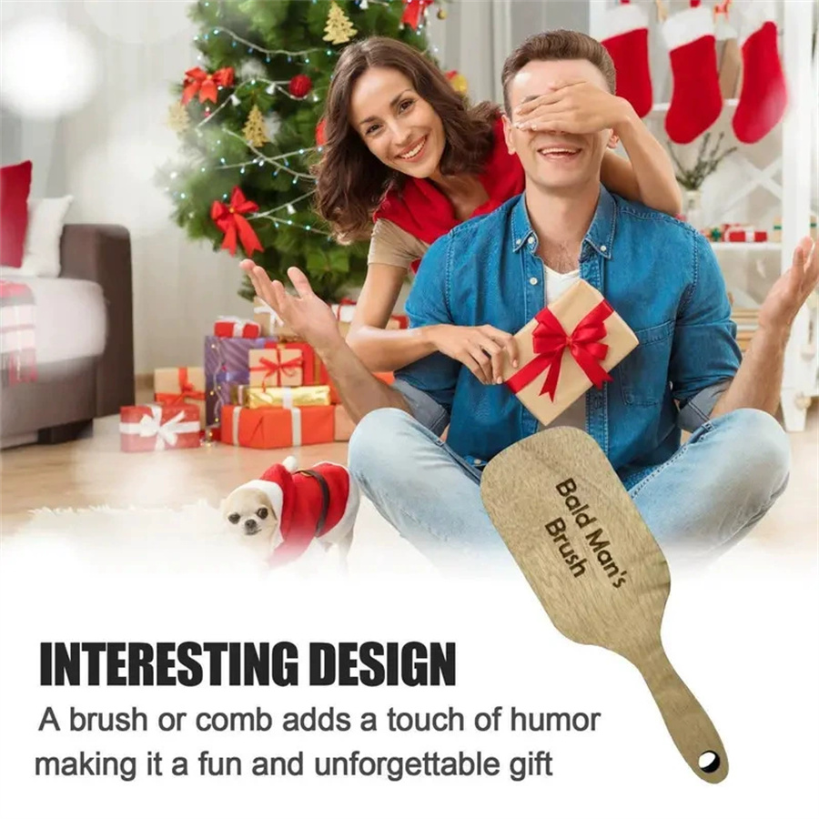 Wooden Comb for Bald Men Funny - Hair Care Gift recension och pris