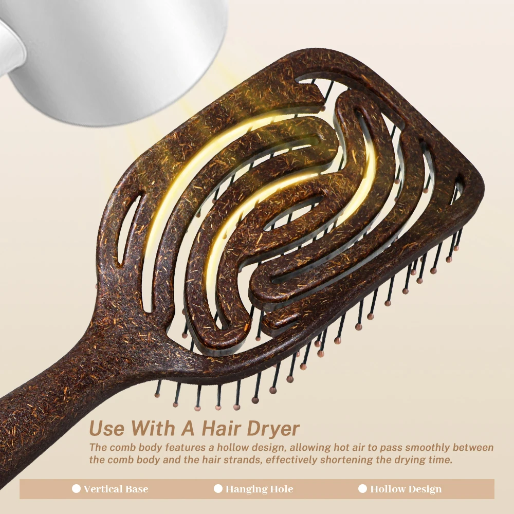 Hair Massage Comb Bristle Nylo - Hair Care Gift recension och pris